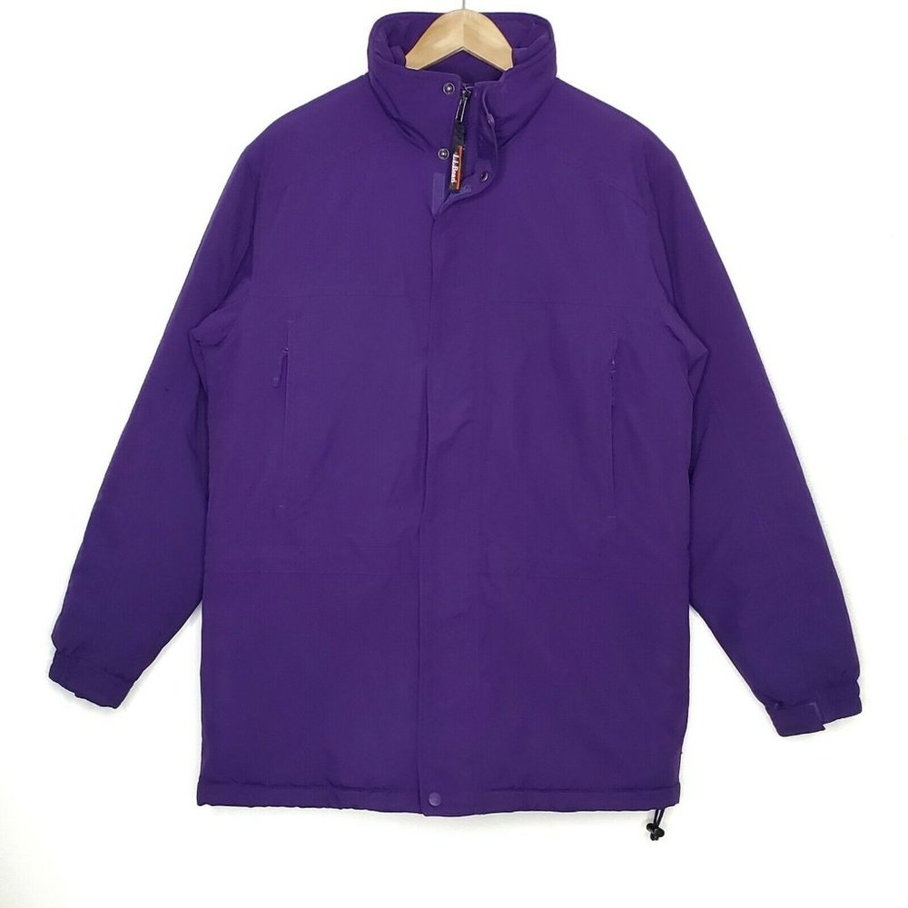 LL Bean Nylon Full Zip Parka Jacket Winter Coat